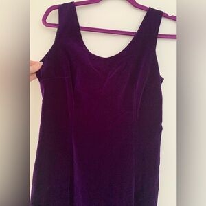Vintage 60s Mod Purple Velvet Sterling Cooper Dress Made in London England